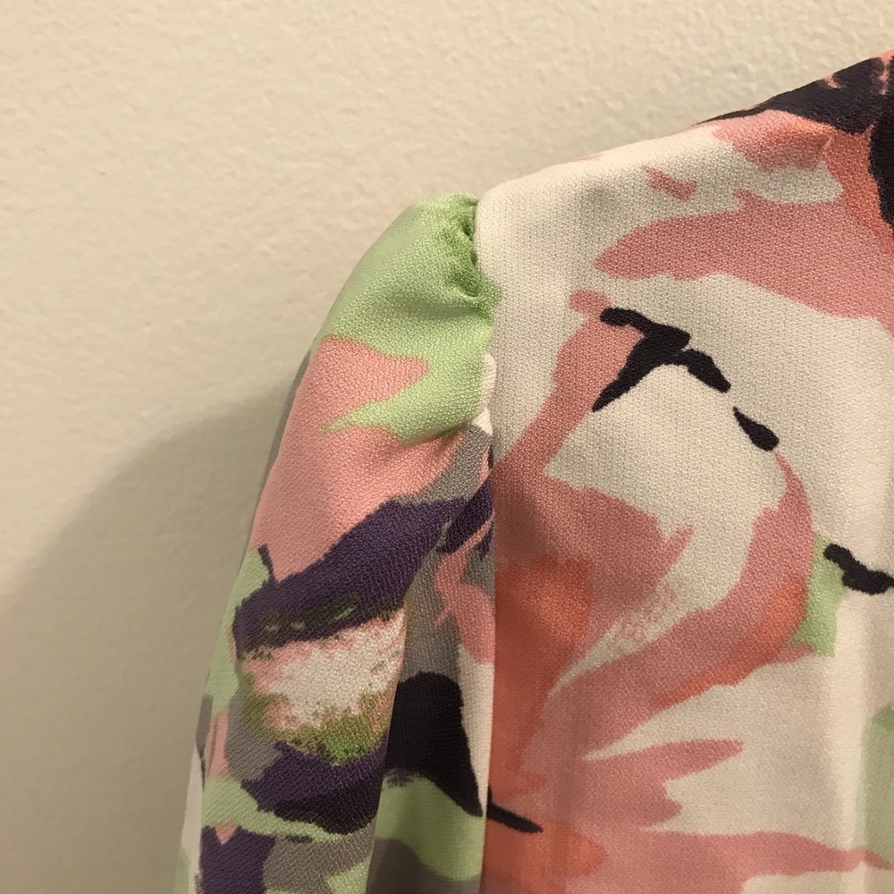 NWT Nine West Floral Shift Dress pink green white - Picture 6 of 11